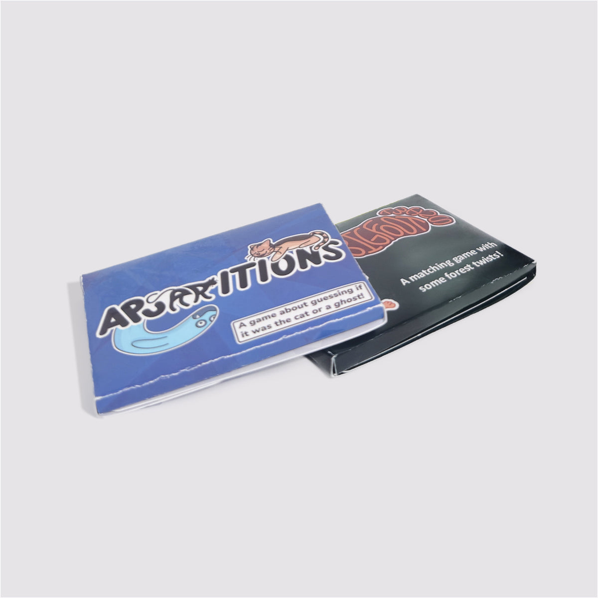 Apurritions travel card game and Bigfoot Twins Travel card game