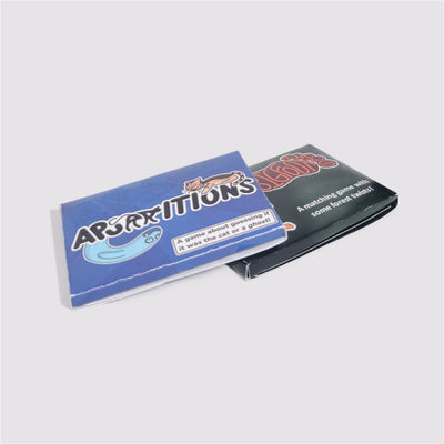 Apurritions travel card game and Bigfoot Twins Travel card game